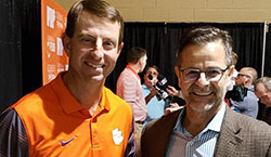 Clemson Coach Dabo Swinney and Dr. Gustavo Leone